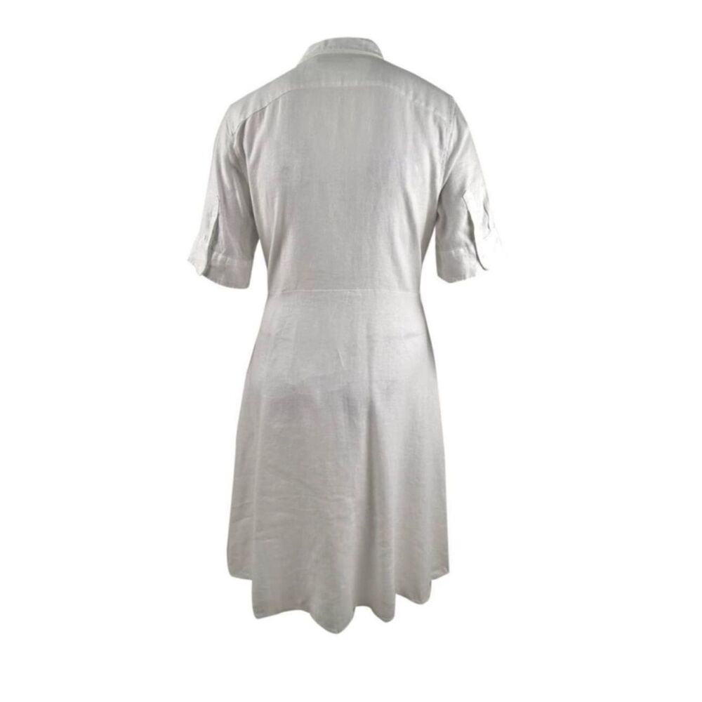 LAUREN Ralph Lauren Women's Linen Shirtdress in  White Size 0~ Pristine - Picture 7 of 9